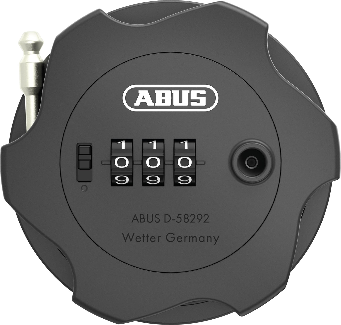 ABUS Combiflex Adventure Cable Lock - Lock for securing skis, pushchairs, e-Scooters & Scooters - 75 cm Steel Cable - with Number Code - Black