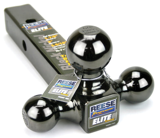 Reese Towpower 7039800 Tri-Ball Trailer Hitch Ball Mount, 1-7/8 Inch, 2 Inch, 2-5/16 Inch Trailer Hitch Balls, Fits 2 Inch Square Receiver, 10,000 lbs. Capacity, Resistance to Rust and Corrosion