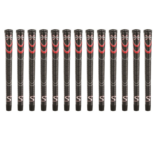 Super Stroke Cross Comfort Black/Red Midsize 13 Piece Golf Grip Bundle