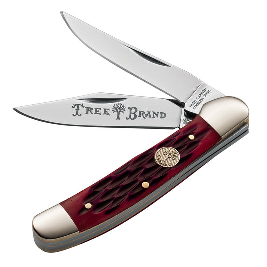 Boker Knives 110746 Copperhead Jigged Pocket Knife, Red