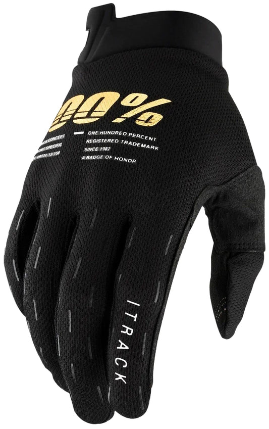 100% ITRACK Youth Ultralight Motocross Gloves - Lightweight MX Dirt Bike & Powersport Racing Protective Gear for Children
