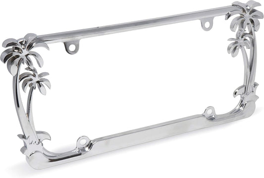 Cruiser Accessories 19003 Palm Tree License Plate Frame, Chrome