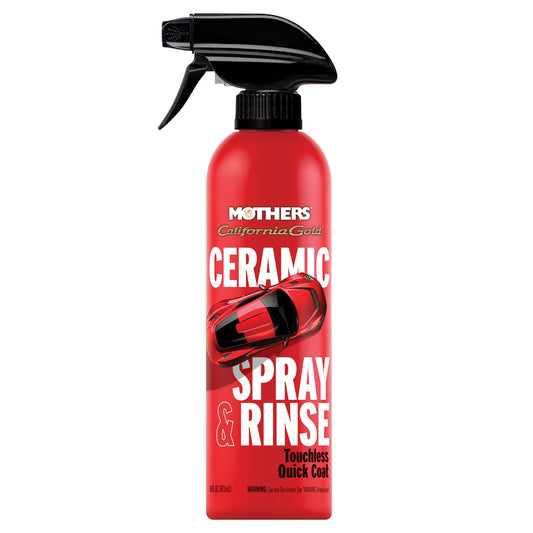 Mothers California Gold Ceramic Spray & Rinse Wax, 16 oz. - Water-Activated Touchless Quick Coat, Spray On Hose Off, Super-Hydrophobic, Drying Aid, Booster, Topper (05646)