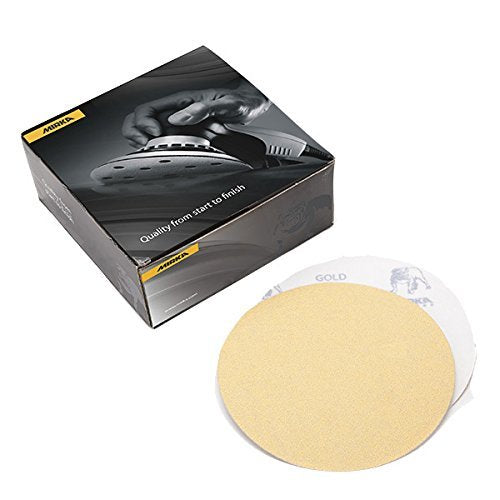 Mirka Bulldog Gold Abrasive Discs 5" Hook And Loop No Hole 80 Grit (50 Count)