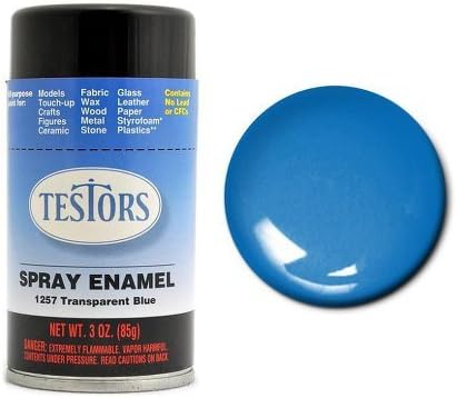 Testor Corp. Transparent Blue Enamel Paint 3oz Spray Can
