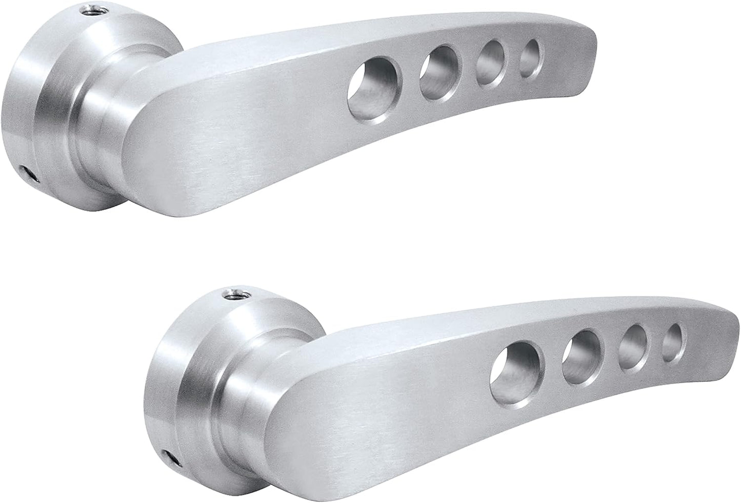 United Pacific 24039 CNC Milled Billet Aluminum Door Handles, Universal Fitment, Fits Most Ford/Chevy/Mopar Handle Shafts, Brushed Finish - Pack of 2