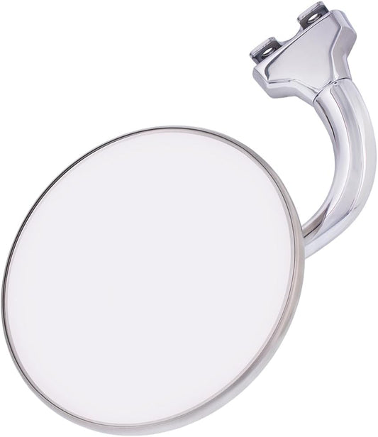 United Pacific C5001 4¡± Stainless Steel Curved Arm Peep Mirror, Chrome Plated, Easy Install, Flat Mirror Glass ¨C ONE Mirror