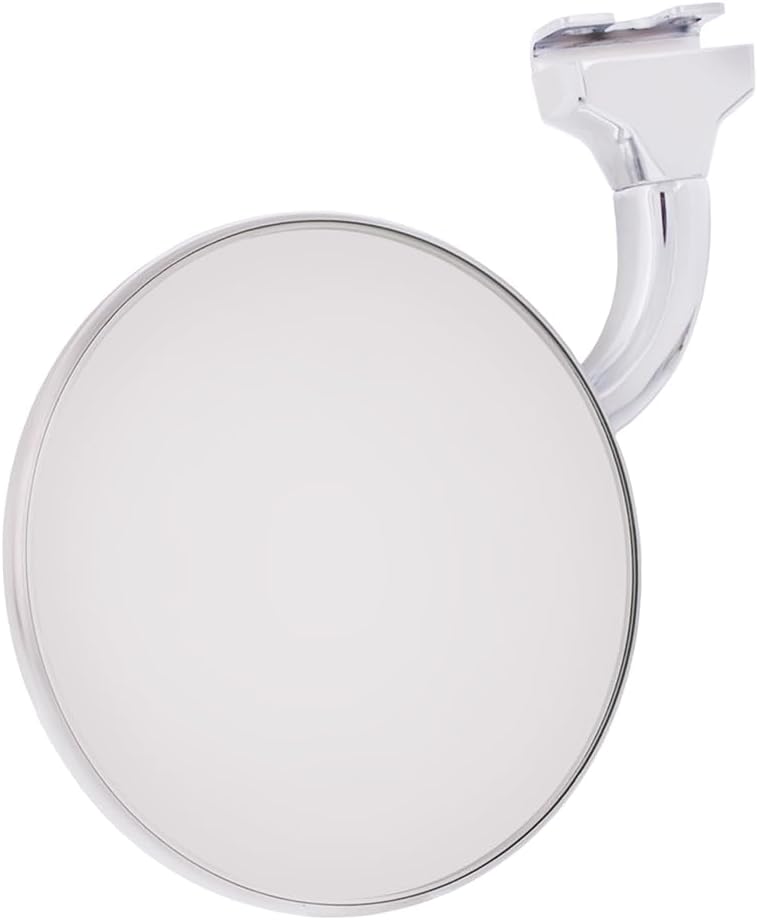 United Pacific C5001-1 Polished Stainless Steel 3¡± Curved Arm Peep Mirror, Flat Mirror, Chrome Plated, Easy Install ¨C ONE Mirror