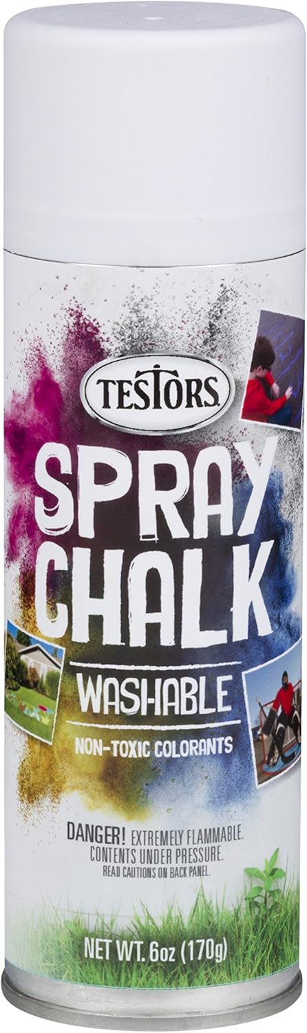 Testors Spray Chalk, White, 6 Ounce (Pack of 1), 307587