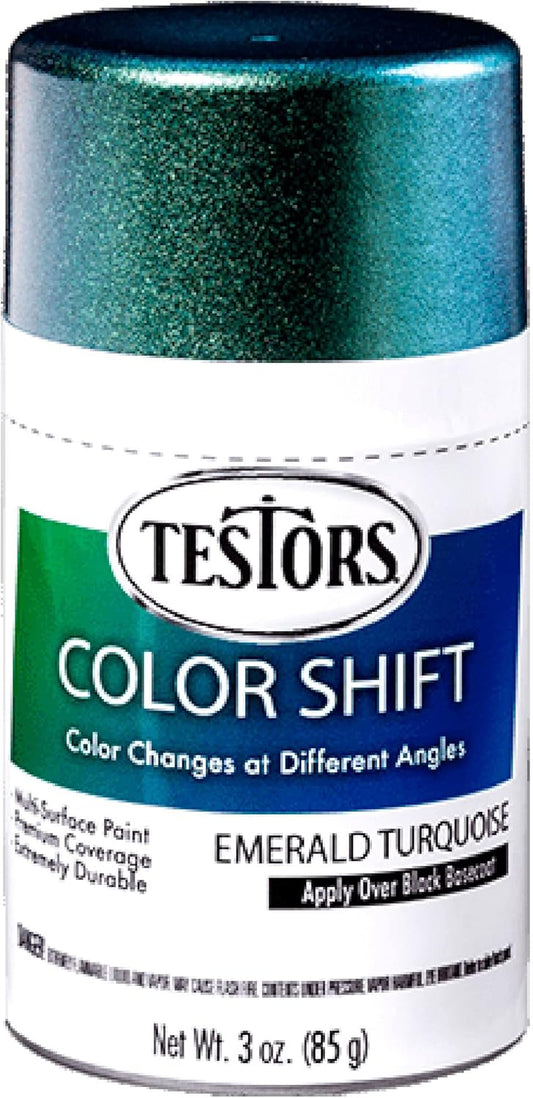Testors 340908 Color Shift Aerosol Can Paint, Emerald Turquoise, 3 oz.