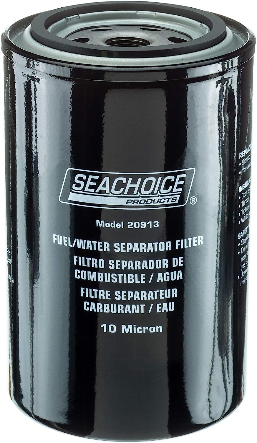 Seachoice Fuel Water Separator Filter Canister, Yamaha, 10 Micron ...