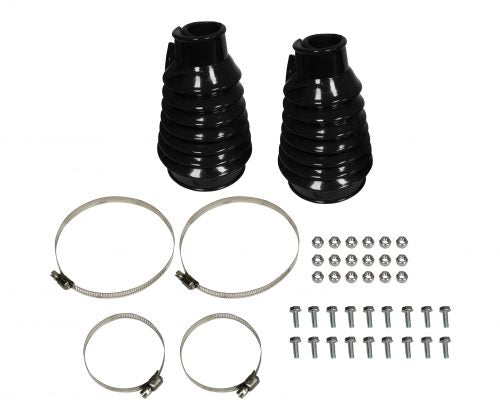 Deluxe Axle Boots feature Wide Stainless Steel Clamps, H.D. Hex-Head Plated Steel Bolts and Nylon-Insert Locking Nuts