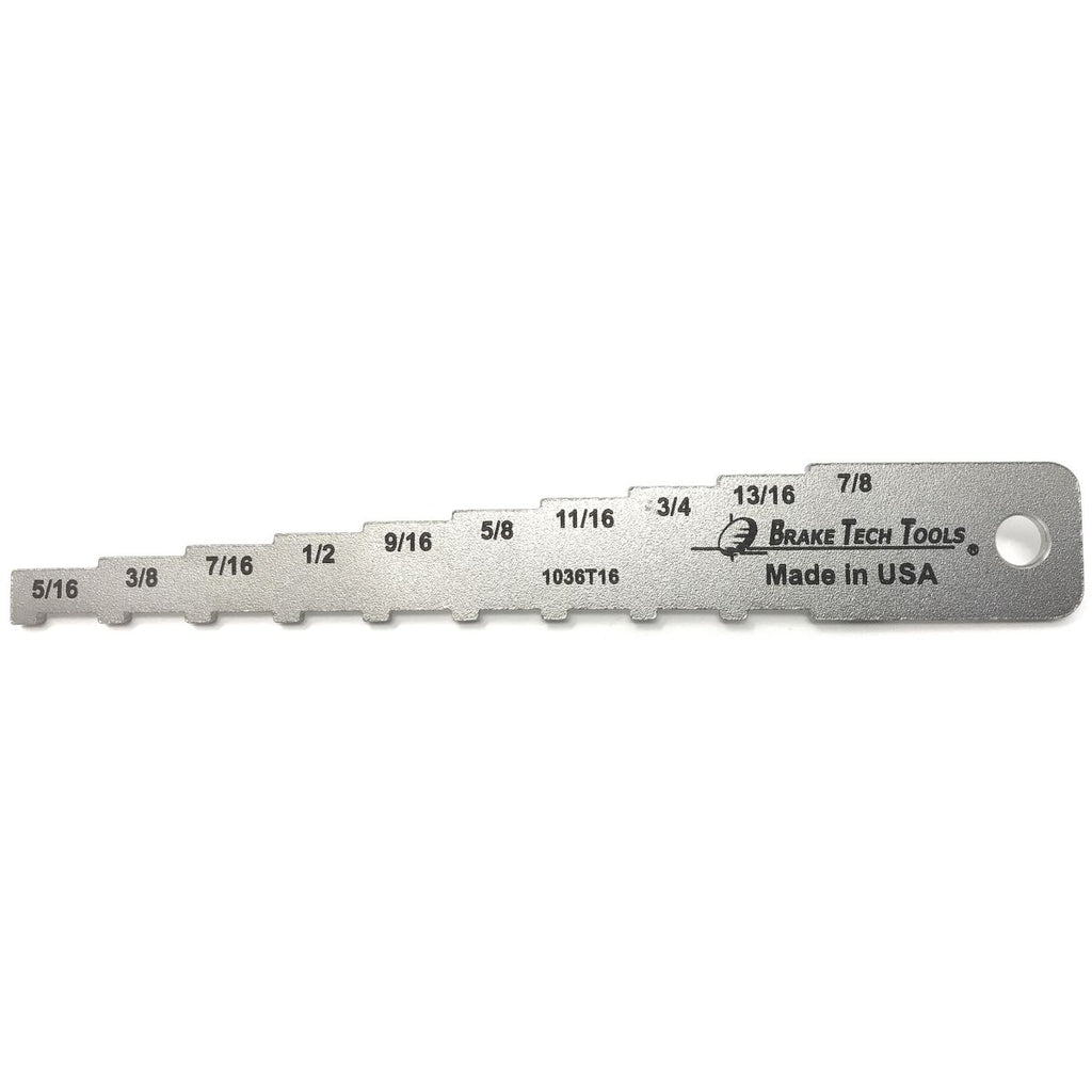 HIGH QUALITY STAINLESS STEEL LASER ENGRAVED BRAKE LINING MEASUREMENT TOOL