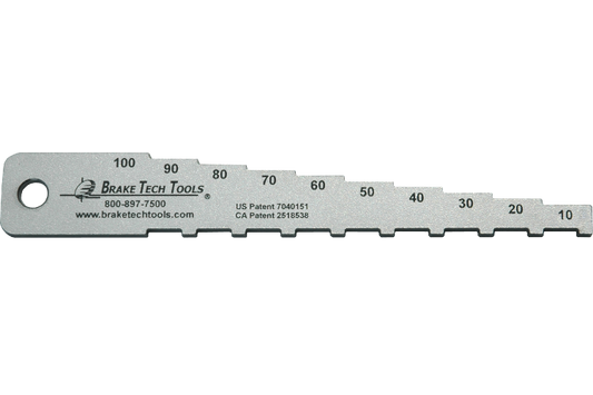 HIGH QUALITY STAINLESS STEEL LASER ENGRAVED BRAKE LINING MEASUREMENT TOOL