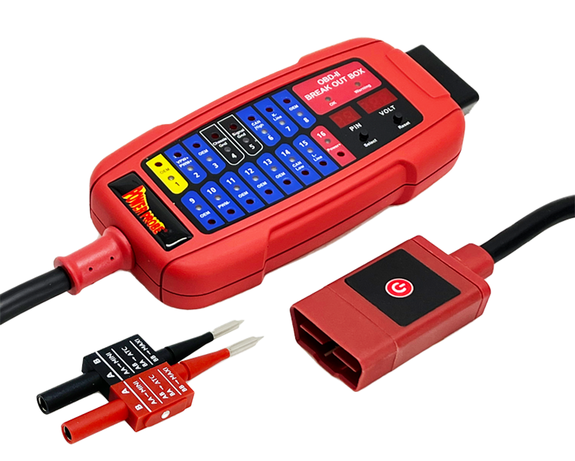 The Power Probe OBD-II Breakout Box is a CAN Bus circuit tester compatible with 12 and 24 Volt systems