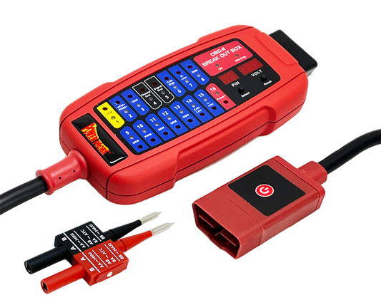 The Power Probe OBD-II Breakout Box is a CAN Bus circuit tester compatible with 12 and 24 Volt systems