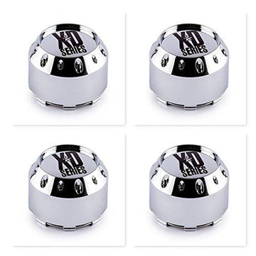 4 Pack KMC XD Series 464K106 Chrome Wheel Center Cap 6 Lug