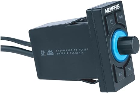 Memphis Audio SMC2A Headless Media Center Receiver for Smartphone Control with Am/FM Bluetooth AUX and Weather Band