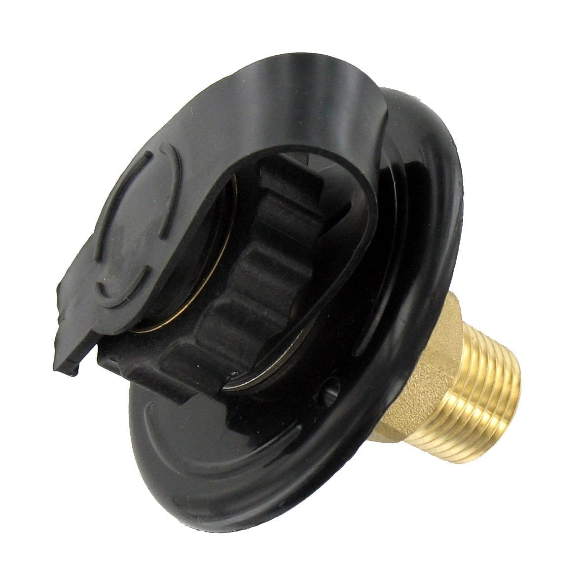 Water Inlet, 2-3/4″ Flange, MPT, Lead-Free Brass, Black, Bulk