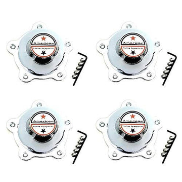 4 Pack American Racing VN105-1CAP 1055001 Chrome Wheel Center Cap